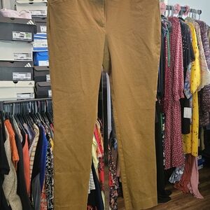 Tan Straight-Leg Pants